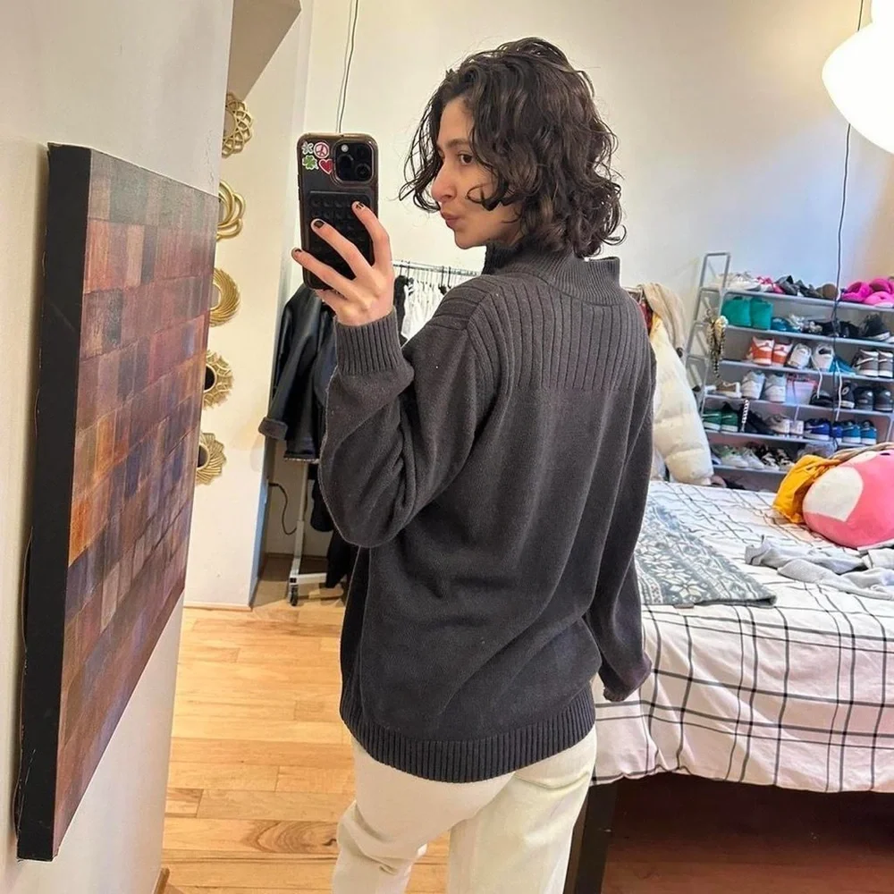 Great Northwest Clothing Company Dark Gray 3 Quarter Zip Up